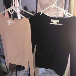 Bundle of 2 Sparkly long sleeve shirts